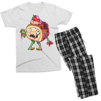 Strawberry Ice Cream Dessert Zombie Quote Men's T-shirt Pajama Set | Artistshot