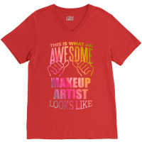 Makeup Artist Travel V-neck Tee | Artistshot