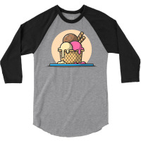 Ice Cream Scoop Nostalgia 3/4 Sleeve Shirt | Artistshot