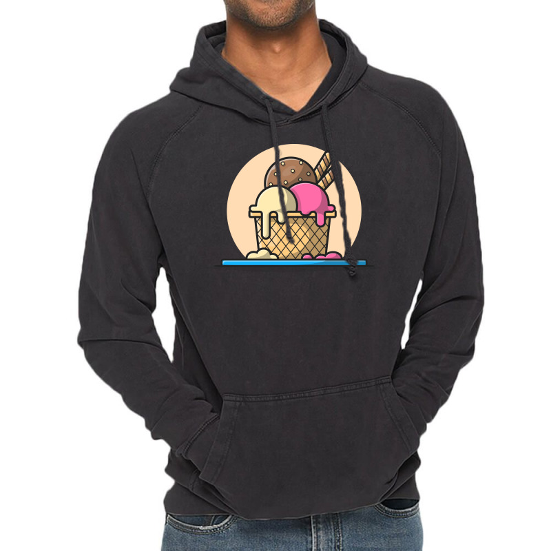 Ice Cream Scoop Nostalgia Vintage Hoodie by amorajankuk | Artistshot