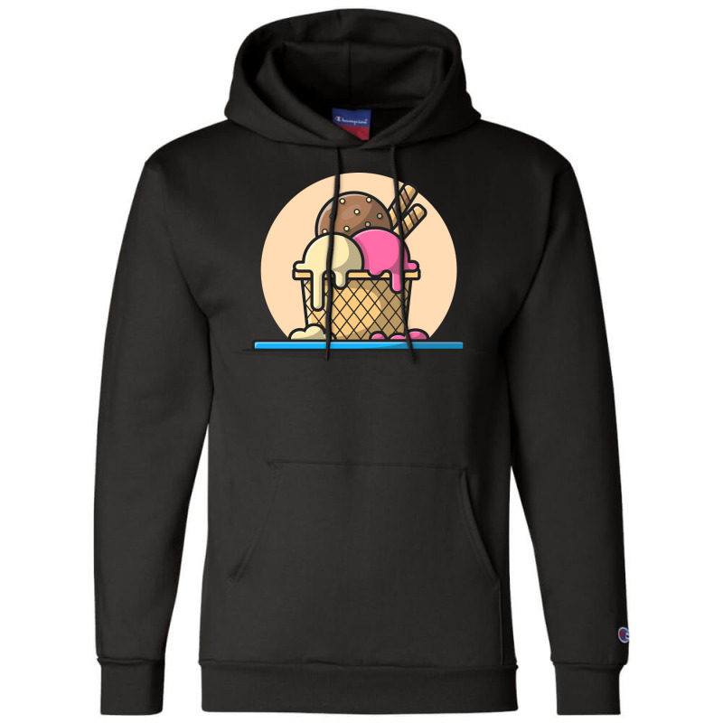 Ice Cream Scoop Nostalgia Champion Hoodie by amorajankuk | Artistshot