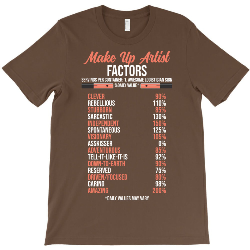 Make Up Artist Factors Daily Value Make Green T-shirt | Artistshot