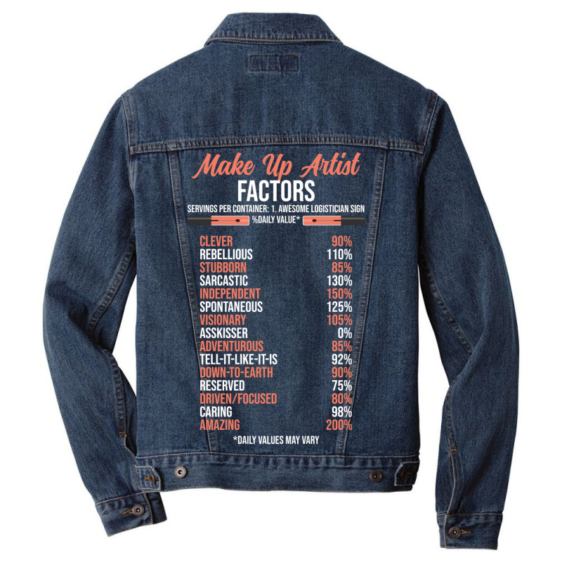 Make Up Artist Factors Daily Value Make Green Men Denim Jacket | Artistshot