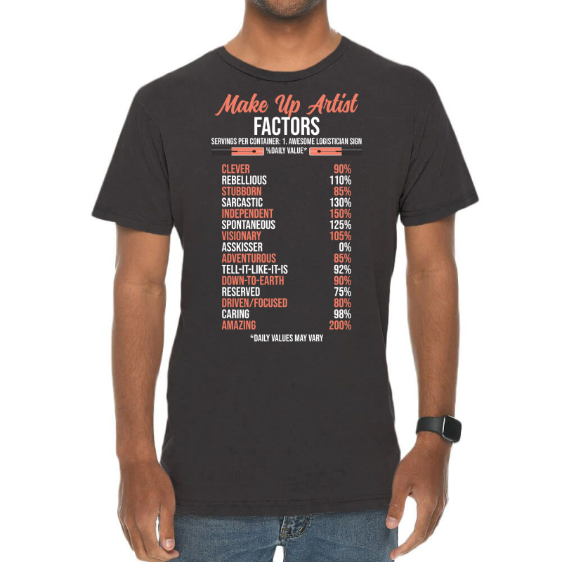 Make Up Artist Factors Daily Value Make Green Vintage T-shirt | Artistshot