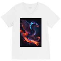 Fantasy Dragons And Mystical Creatures 9 V-neck Tee | Artistshot