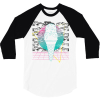 Sweets Ice Cream Cone Foodie Retro Vaporwave Ice C 3/4 Sleeve Shirt | Artistshot