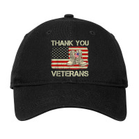 Thank You Veterans Combat Boots Veteran Day American Flag Adjustable Cap | Artistshot