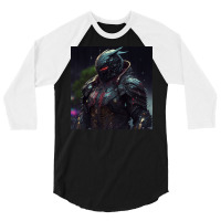 Szeva Smart Black Robots 3/4 Sleeve Shirt | Artistshot