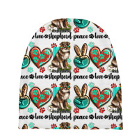 Peace Love Australian Shepherd Baby Beanies | Artistshot