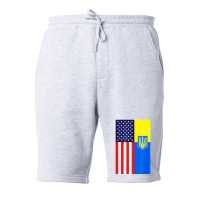 Uk American Flag Fleece Short | Artistshot