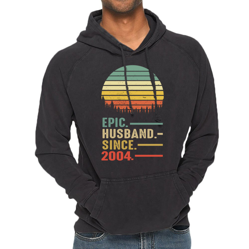 Epic Husband Since 2004 Vintage Retro 17 Years Mar Vintage Hoodie | Artistshot