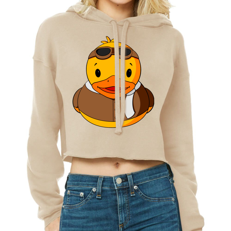 Aviator Rubber Duck Music Cropped Hoodie by milcicursaki5 | Artistshot