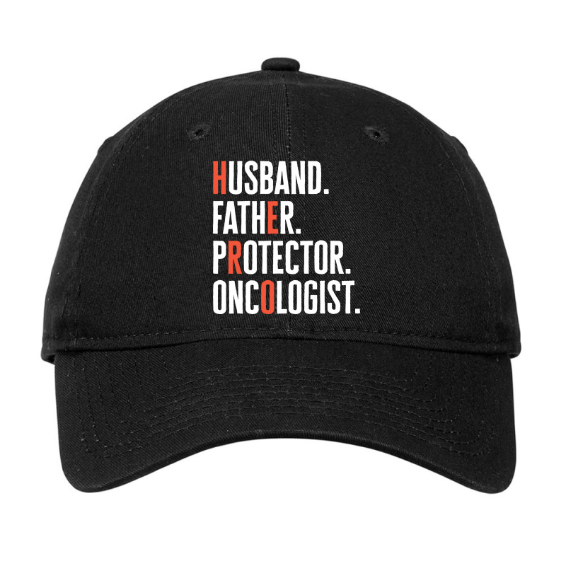 Husband Father Protector Oncologist Oncology Docto Adjustable Cap by adzamnnamas | Artistshot