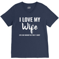 I Love My Wife Tumblr V-neck Tee | Artistshot