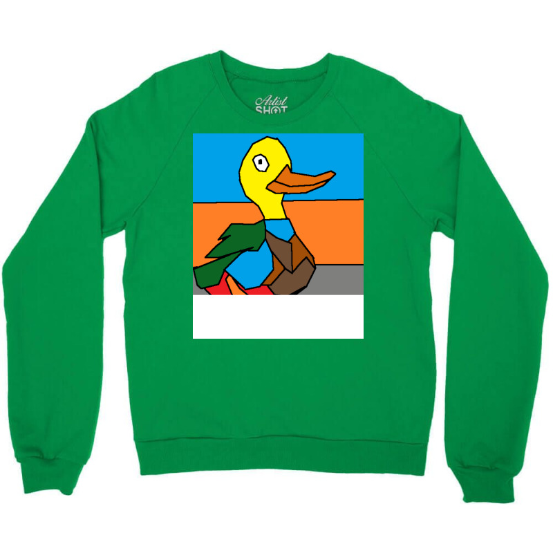 Duck Doing Cute Things Hippie Crewneck Sweatshirt | Artistshot