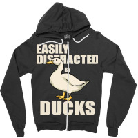 Easily Distracted By Ducks Boy Love Zipper Hoodie | Artistshot