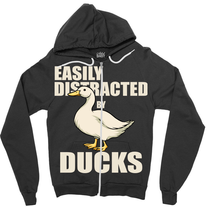 Easily Distracted By Ducks Boy Love Zipper Hoodie by anteneteubeld | Artistshot