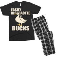 Easily Distracted By Ducks Boy Love Men's T-shirt Pajama Set | Artistshot