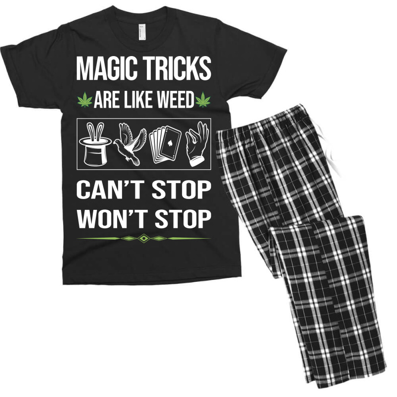 Funny Cant Stop Magic Tricks Quote Men's T-shirt Pajama Set by bonitamella8 | Artistshot