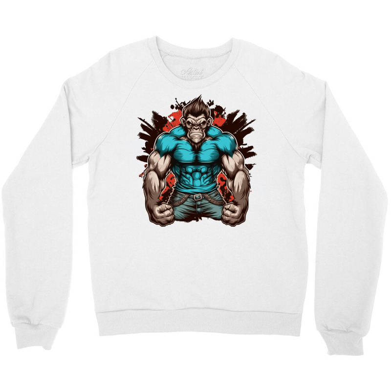 Monkey Master Angry Crewneck Sweatshirt by Charlottet100 | Artistshot