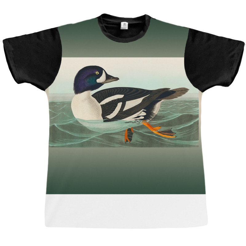 Common Goldeneye Duck Birder Antique Look Birding Graphic T-shirt | Artistshot