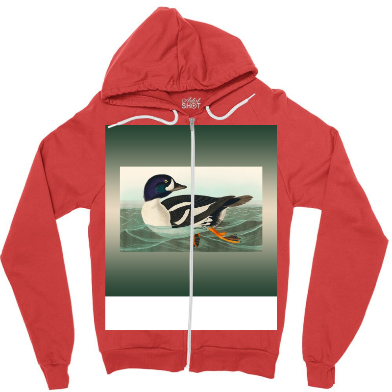 Common Goldeneye Duck Birder Antique Look Birding Zipper Hoodie | Artistshot