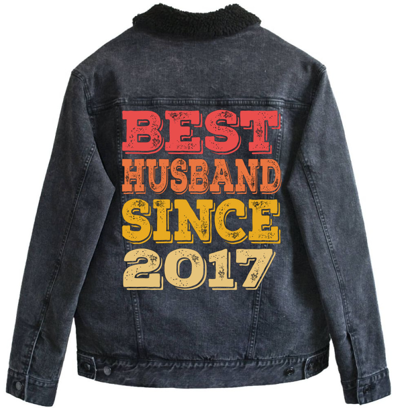 Best Husband Since 2017 Retro Unisex Sherpa-lined Denim Jacket | Artistshot