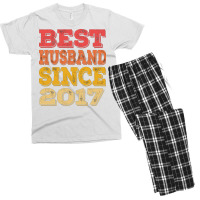 Best Husband Since 2017 Retro Men's T-shirt Pajama Set | Artistshot