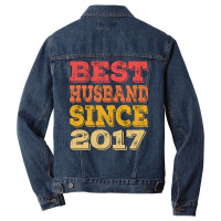 Best Husband Since 2017 Retro Men Denim Jacket | Artistshot