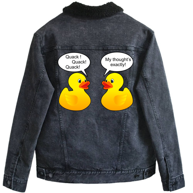 Rubber Ducks Talking Girl Unisex Sherpa-lined Denim Jacket | Artistshot