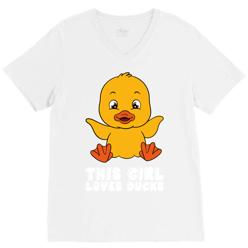 Funny Duck Graphic Hippie Gift V-neck Tee | Artistshot