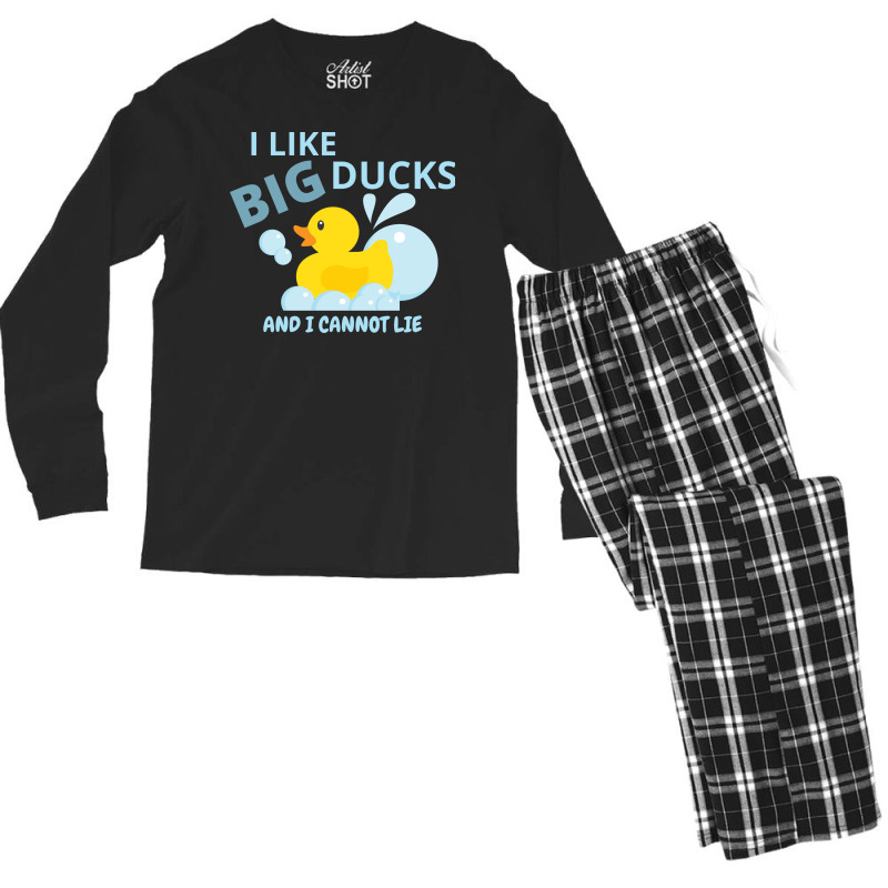 I Like Big Ducksand I Cannot Lie Humor Men's Long Sleeve Pajama Set | Artistshot