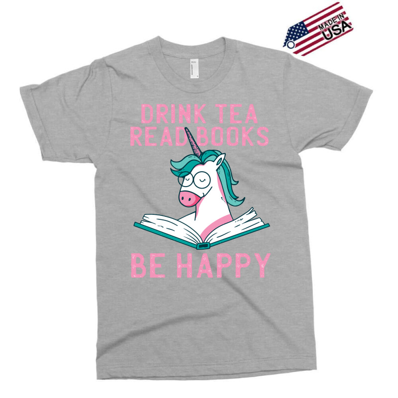 Drink Tea Read Books Be Happy Unicorn Book Books L Exclusive T-shirt | Artistshot