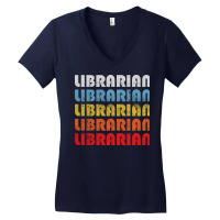 Librarian Gift Retro Design Perfect Present For Mo Women's V-neck T-shirt | Artistshot