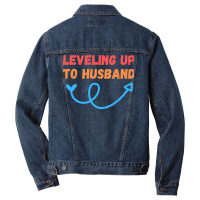 Leveling Up To Husband Gift Girl Men Denim Jacket | Artistshot