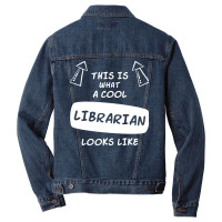 Librarian Summer Hipster Men Denim Jacket | Artistshot