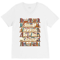 Go To The Library 80s V-neck Tee | Artistshot