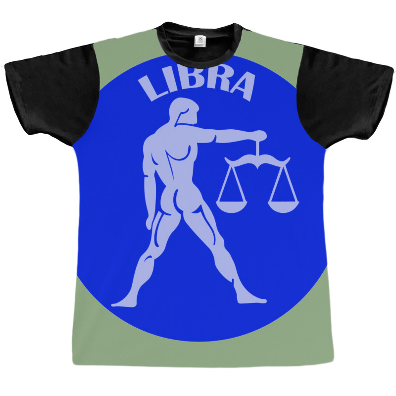 Libra Astrology Zodiac Sign Libra Man Holding Scal Graphic T-shirt | Artistshot