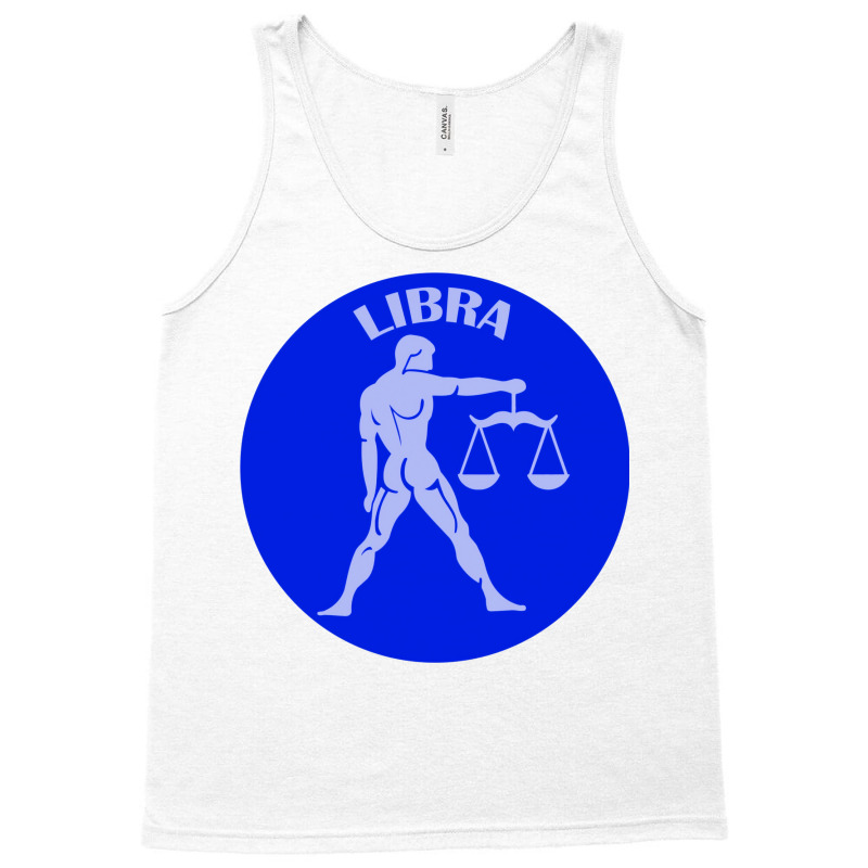 Libra Astrology Zodiac Sign Libra Man Holding Scal Tank Top | Artistshot