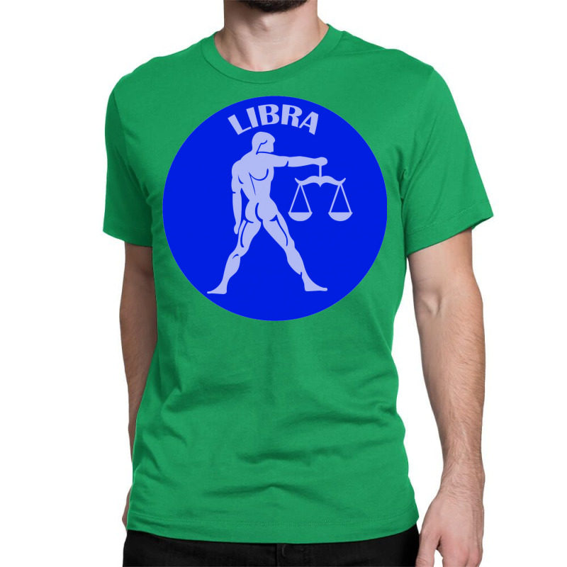 Libra Astrology Zodiac Sign Libra Man Holding Scal Classic T-shirt | Artistshot