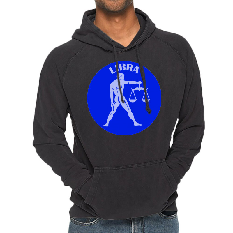 Libra Astrology Zodiac Sign Libra Man Holding Scal Vintage Hoodie | Artistshot