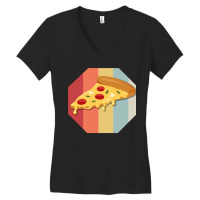 Slice Of Pizza Bistro Margarita Salami Cheese Fast Women's V-neck T-shirt | Artistshot