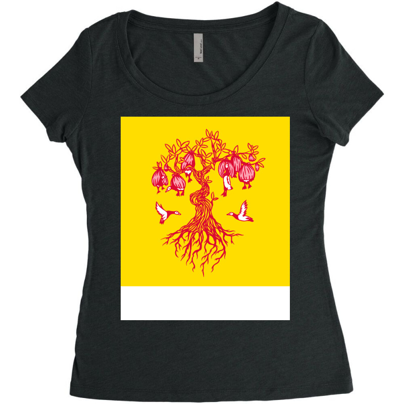 Barnacle Geese On The Tree Green Women's Triblend Scoop T-shirt by toptasratiehw | Artistshot