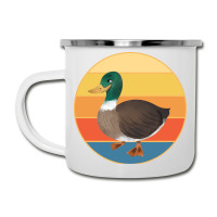 Cute Duck Vintage Retro Sunset Animal Lover Design Camper Cup | Artistshot