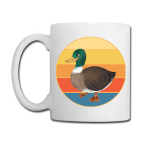 Cute Duck Vintage Retro Sunset Animal Lover Design Coffee Mug | Artistshot