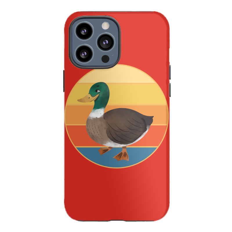 Cute Duck Vintage Retro Sunset Animal Lover Design Iphone 13 Pro Max Case | Artistshot