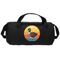 Cute Duck Vintage Retro Sunset Animal Lover Design Duffel Bag | Artistshot