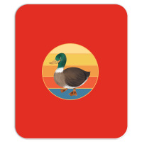 Cute Duck Vintage Retro Sunset Animal Lover Design Mousepad | Artistshot