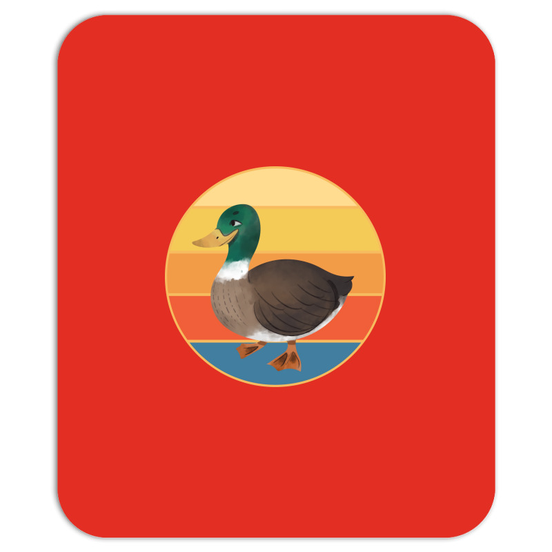 Cute Duck Vintage Retro Sunset Animal Lover Design Mousepad | Artistshot