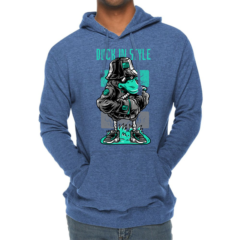 Awesome Duck In Style Design Music Lightweight Hoodie | Artistshot